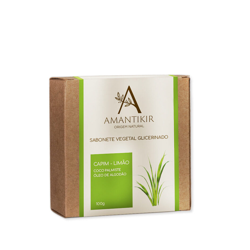 Sabonete Glicerinado Vegetal Capim Limão 100g