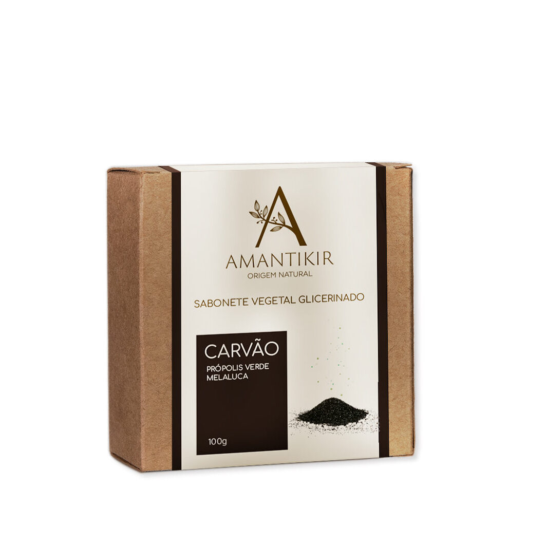 Sabonete Glicerinado Vegetal Carvão Ativado 100g