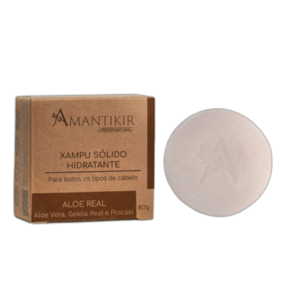 Xampu sólido aloe real da Amantikir